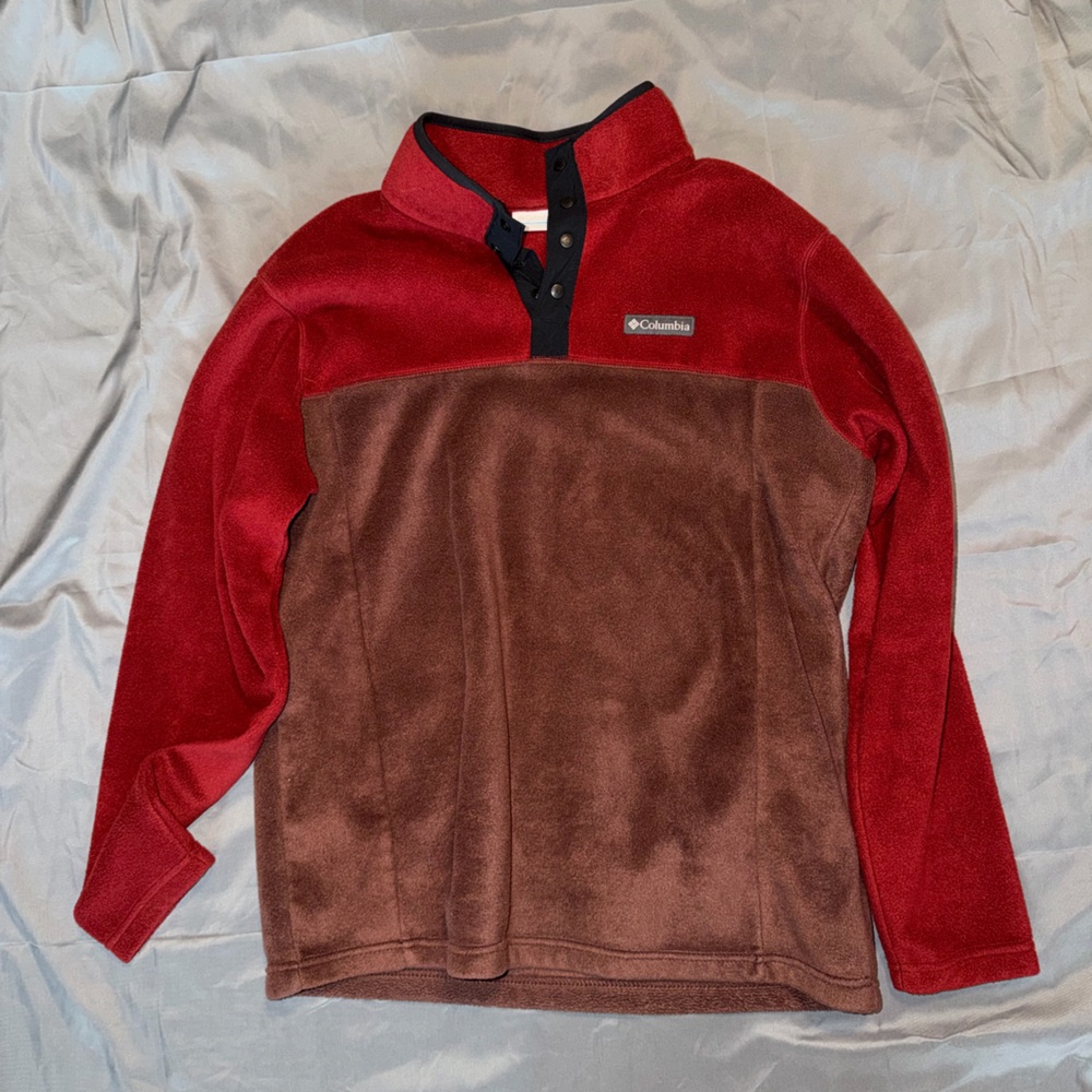 Columbia Men's Red Zip Up Sweater